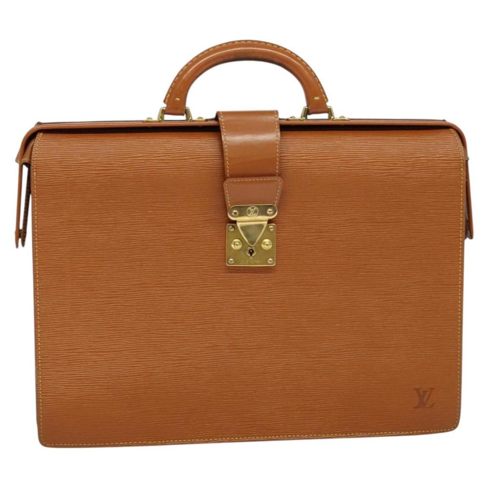 LOUIS VUITTON Epi Serviette Fermoir Business Bag Zipangu Gold M54358 Auth 116738 - Picture 13 of 16